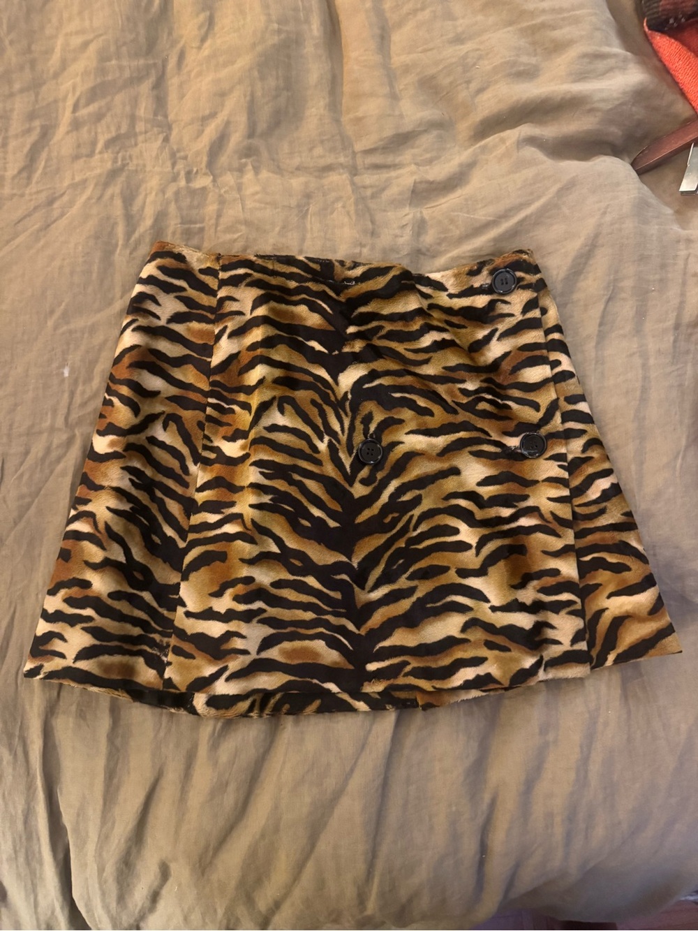 Acne Tiger-Print Midi Skirt - Brown/Black/Cream